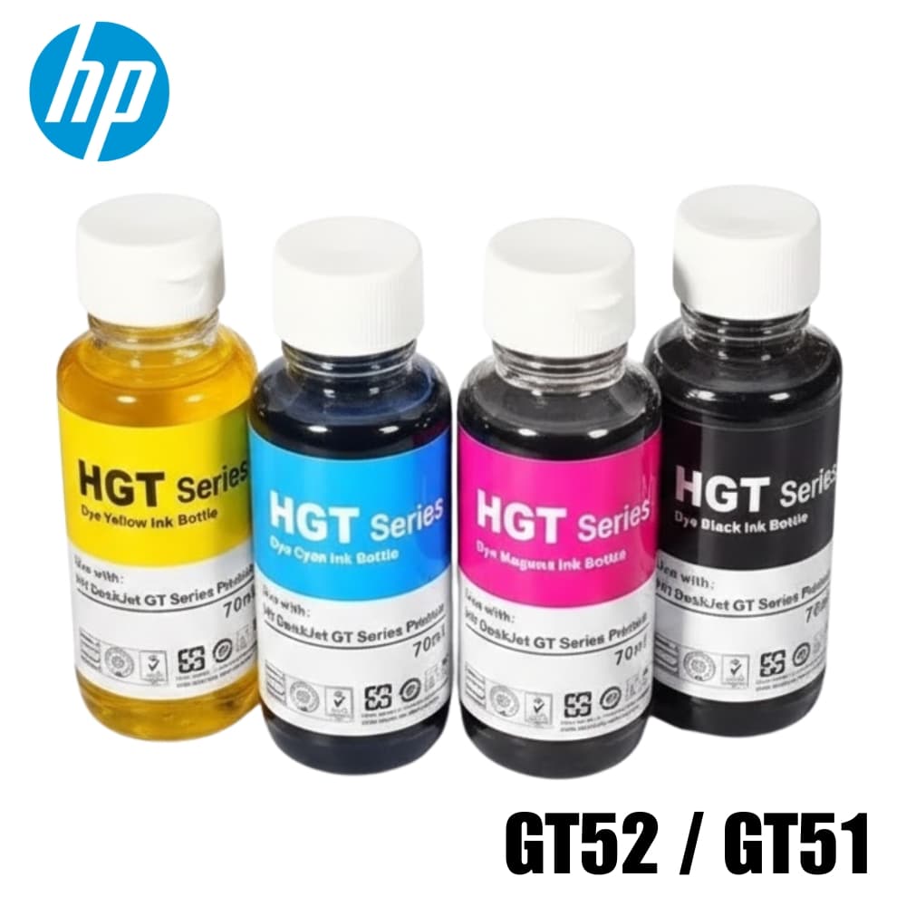 Pack Tinta GT51/52/53 | Negro / Cyan / Magenta / Amarillo: imagen 2