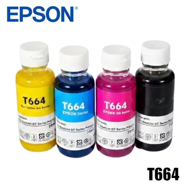 Pack Tinta X4 T664 Combo Compatible Negro / Cyan / Magenta / Amarillo