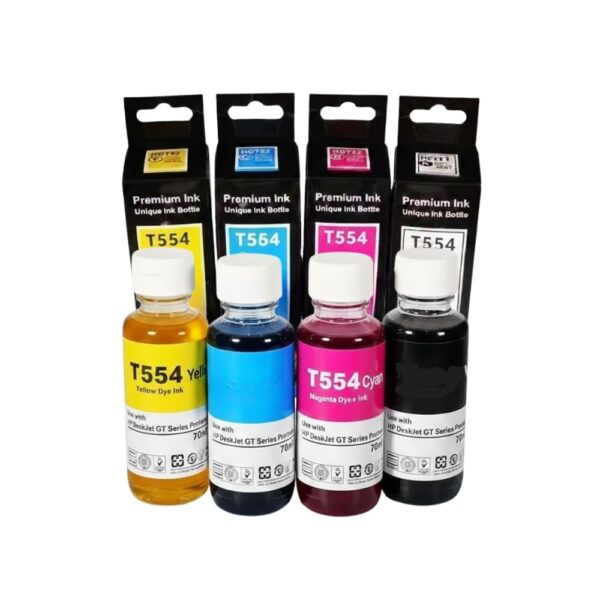 Pack X4 Tinta T554/T504 Compatible Combo Cyan / Negro / Amarillo / Magenta